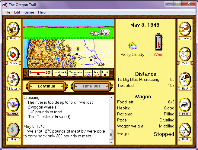 oregon trail emulator online